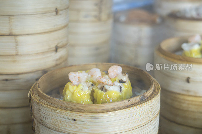 特写的广东dum sum餐厅名叫Shumai